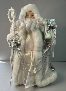 Weihnachtsmann Santa Figur Baumspitze Herzstück kristallisierter Mantel 18 Zoll - Bild 1 von 5