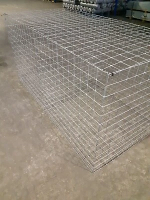 Wire Mesh Gabion Baskets 2m x 1m x 1m - 3mm Garden Retaining Wall  1-Any Amount - Image 1 of 4