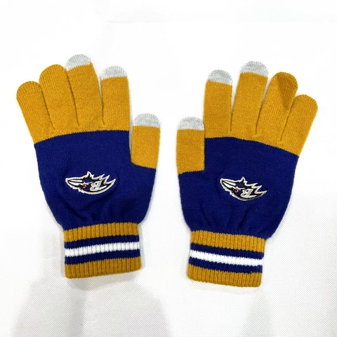 NFL Team Logo Baltimore Ravens Stretch Knit Gloves with Texting Tips - New Cover