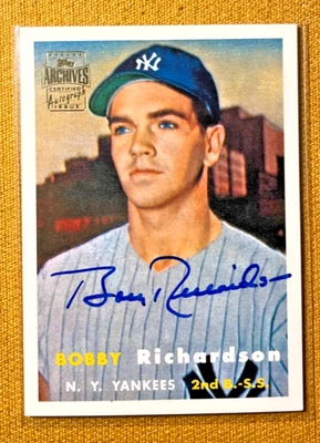 2001 Topps Archives Autographs Bobby Richardson Auto Yankees On Card Auto - Image 1 of 2