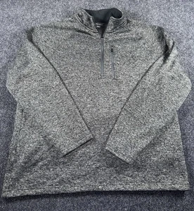 Suéter Pullover Polar Gris XXL Alto Exterior Eddie Bauer Para Hombre 1/4 Cremallera - Imagen 1 de 7