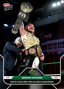 2025 WWE Topps Now #94 Dominik Mysterio - King Of Lucha Libre: Wins AAA PREORDER - Picture 1 of 2