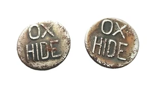 Pair of Ox Hide Button Stud Rivet Vintage Jeans Overalls - Picture 1 of 5