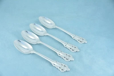 4 cucharaditas Wallace Grande barrocas de plata de ley de 6-1/4" sin monograma Foto 1 de 4