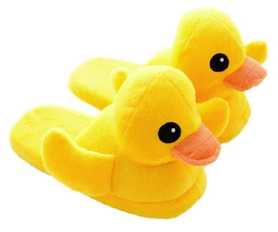1 Pair Yellow Duck Plush Cotton Slippers Household Shoes Antiskid Indoor Home... - Image 1 of 4