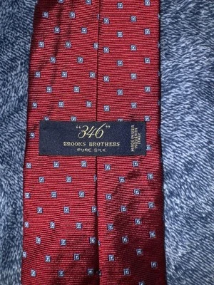 Corbata Brooks Brothers para hombre roja AOP floral geométrica 346 seda hecha en EE. UU. DE COLECCIÓN Foto 1 de 4
