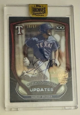 2017 Archives Signature Edition  /57 Nomar Mazara Bowman Scouts Buyback Auto - Image 1 of 2