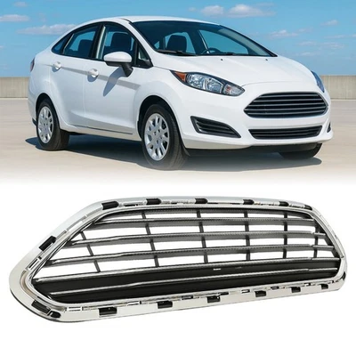 Chrome Front Bumper Upper Grille Grill For Ford Fiesta 4DR 2014-2019 - Image 1 of 4
