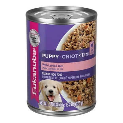 Comida húmeda enlatada para perros cachorro con cordero y arroz, lata de 13,2 oz (12 unidades) Foto 1 de 4