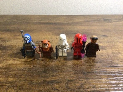 LEGO Star Wars Minifigure Lot Mini Figs Bo Kayan Kryze Ewok Snowtrooper Vane Foto 1 de 3