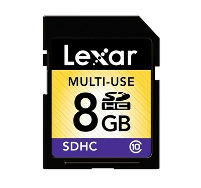 Lexar Multi-Use 8GB SDHC Flash Memory Card Class 4 - Image 1 of 2