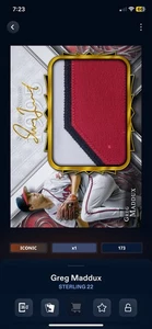 Greg Maddux Topps Bunt *DIGITAL* Sterling Jumbo Signature Relic Limited To /173 - Picture 1 of 1