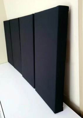 4  Sound Absorbing Acoustic Wall Panels BLACK - SET of 4 - Image 1 of 4