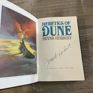 1984 Frank Herbert SIGNED 1st EDITION - Heretics of Dune Hardcover Book - Imagen 1 de 10