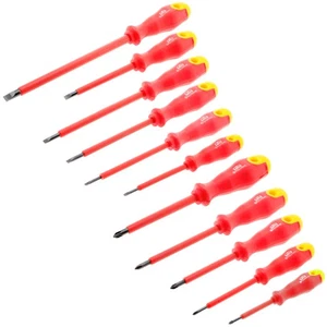 Elektriker Schraubendreher Kreuz Schlitz PZ PH Kreuzschlitz Schraubenzieher Satz - Bild 1 von 4