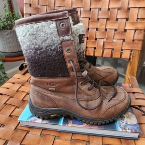 Botas de Nieve UGG Adirondack II Marrón Talla 8 Cuero Lana Impermeables Vibram - Imagen 1 de 13