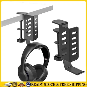 DE Desk Side Storage Organizer No Drill Metal for Laptop/Tablet/Keyboard/Headpho - Afbeelding 1 van 18