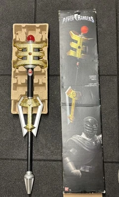 Rare Mighty Morphin Power Rangers Legacy Gold Zeo Ranger Staff Life Size - Image 1 of 4