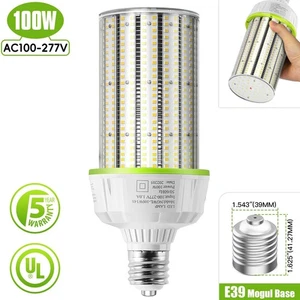 100W LED Corn Bulb Light E39 Cob Lamp Commercial Garden Street Parking Lot Light - Picture 1 of 10