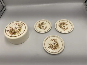 Marks And Spencer Harvest Pattern 3 Melamine Coasters & Container Replacements - Picture 1 of 12