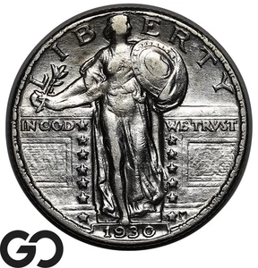 1930 Standing Liberty Quarter, Choice AU++ - Picture 1 of 3