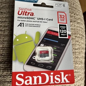 San Disc Ultra microSDHC “UHSC- I Card 32 GB Speed 120 MB/s New - Photo 1 sur 7