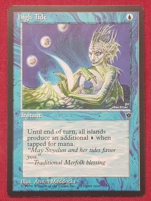 Magic The Gathering FALLEN EMPIRES HIGH TIDE MADDOCKS blue card MTG - Image 1 of 2