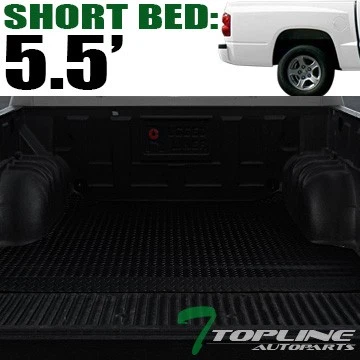 Topline For 2000-2011 Dodge Dakota 5.5 Ft Rubber Truck Bed Trunk Mat Liners -Blk — 第 1/2 张图片