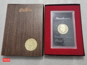 1974 S Proof Eisenhower Brown Box Ike Dollar 40% Silver US Coin TM131 - Picture 1 of 3