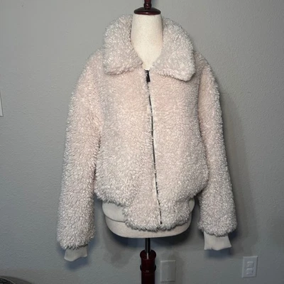 NWT Sanctuary Women's Tori Teddy Jacket size Medium Cappuccino Anthropology - Image 1 of 4