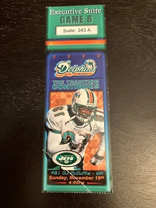 2000 Ticket Stub Miami Dolphins gegen New York Jets EXECUTIVE SUITE TICKET FALTET - Bild 1 von 1