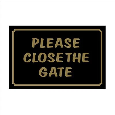 SAFETYSIGNS&STICKERS Please Close the Gate 160mm x 105mm Plastic Sign / Sticker House, Garden, Pet