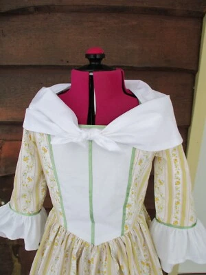 Niña Talla Grande Blanco Color Colonial 1700 Algodón Cuello Pañuelo Disfraz Foto 1 de 3