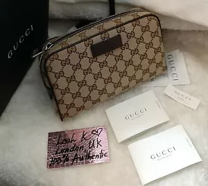 Borsa da cintura 100% autentica Gucci tela Repeat GG logo/borsa da lavoro con sacchetto antipolvere - Foto 1 di 12