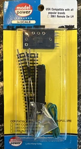 Model Power N Scale #3961 Left Remote Control Switch Turnout Nickel Silver NOS - Picture 1 of 5