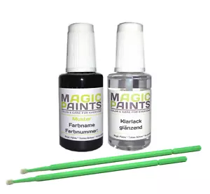Juego de bolígrafos de pintura adecuados para KIA, número de color: 1K negro zilinas + barniz transparente, 2x20 ml - Imagen 1 de 3