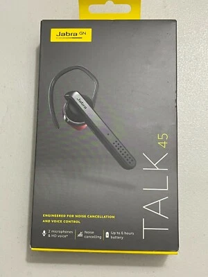 Jabra Talk 45 Bluetooth Headset High Definition Dual Mic Noise Cancellation Neww - Image 1 of 4