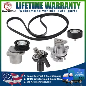 AW4126 Water Pump Kit & 38408 Belt Tensioner Kit for Ford Fusion 2007-13 Mazda 3 - Picture 1 of 16