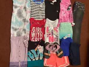 Girls Huge Size 7/8 8 SPRING SUMMER SCHOOL Clothing LOT & Outfits Old Navy NEW! - Picture 1 of 9