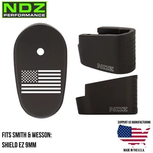 NDZ S&W Shield EZ 9MM Plus 2 Extended Magazine Floor Plate Aluminum Black - Picture 1 of 69