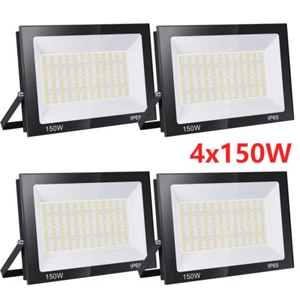 4X 150W LED Fluter Flutlicht Strahler Scheinwerfer Garten Außen Baustrahler IP65 - Bild 1 von 10