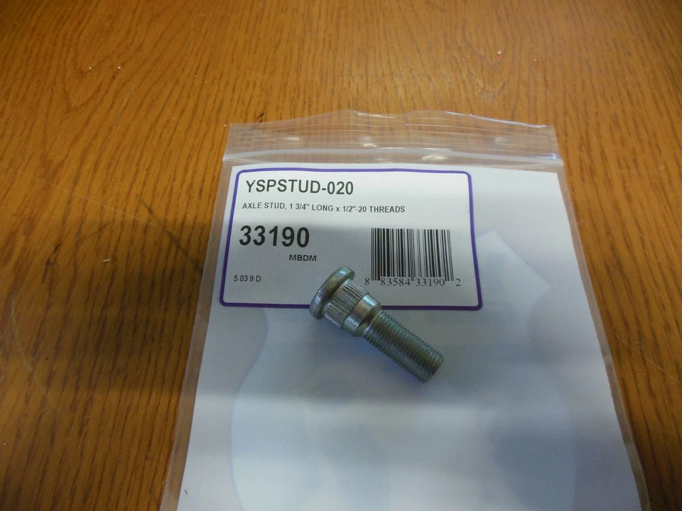 Perno de eje Yukon Gear YSPSTUD-020 1 3/4" X 1/2"-20 Foto 1 de 1