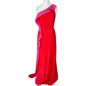 BCBG Maxazria Colour Block Red Long Gown Size U.K. 6 US 0 - Picture 1 of 12