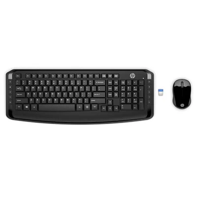 HP 300 Wireless Tastatur-und-Maus-Set kabellos schwarz - Bild 1 von 4