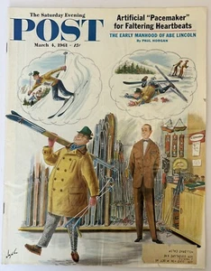 Saturday Evening Post Magazine March 4,1961 Constantin Alajalov VINTAGE ADS - Picture 1 of 4