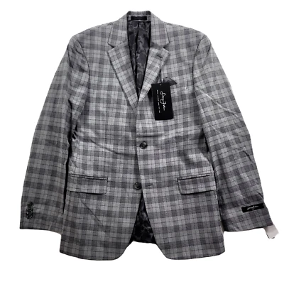 Sean John Grey Plaid Suit Jacket Mens 36R 36 Classic-Fit $360 - Image 1 of 4