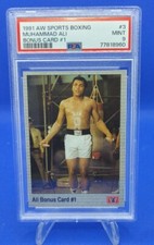 1991 AW Sports Boxing #3 Muhammad Ali Bonus Card #1 PSA 9