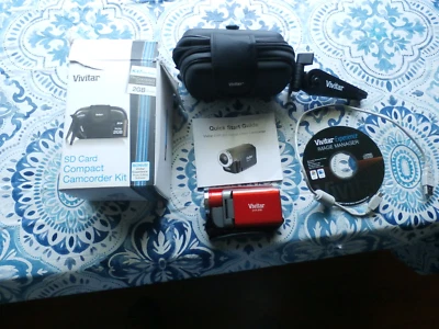 VIVITAR DVR 518 DIGITAL VIDEO CAMCORDER WITH ACCESSORIES--FOR PARTS - Image 1 of 2
