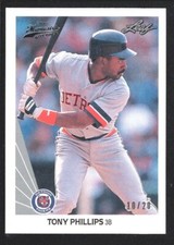 TONY PHILLIPS 2012 LEAF MEMORIES #324 SILVER 1990 BUY BACK TIGERS 10/20 SP