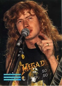1991 Dave Mustaine Megadeth Lead PHOTO PAGE Christmas Gift for Fan (2562) - Picture 1 of 1